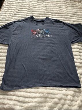 Les Miserables Graphic T Shirt Adult 2XL Gray Broadway Musical Theater Cosette
